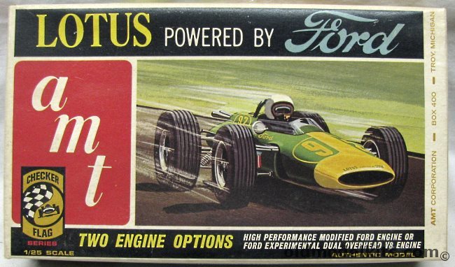 AMT 1/25 Lotus Powered By Ford Indy Racer - Checker Flag Series, 2180-170 plastic model kit